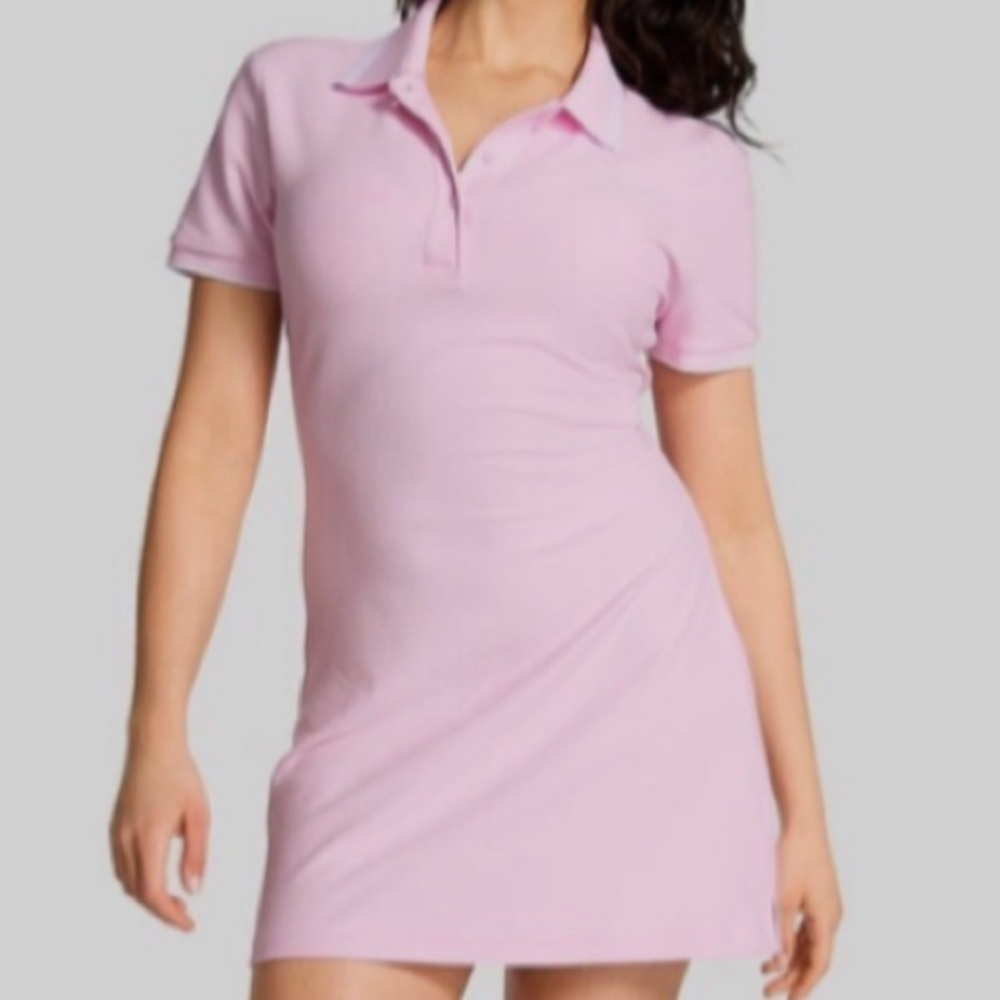 VICTORIA’S SECRET Pink Fitted Polo Mini Dress Sm Y2K Style Tennis Preppy Sporty